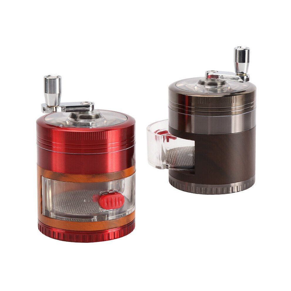 Wejoy New Alloy 4-Layer Tobacco Grinder Manual Herbal Herb Spice Crusher Smoke Grinder Hand Crank Muller Smoking Accessories