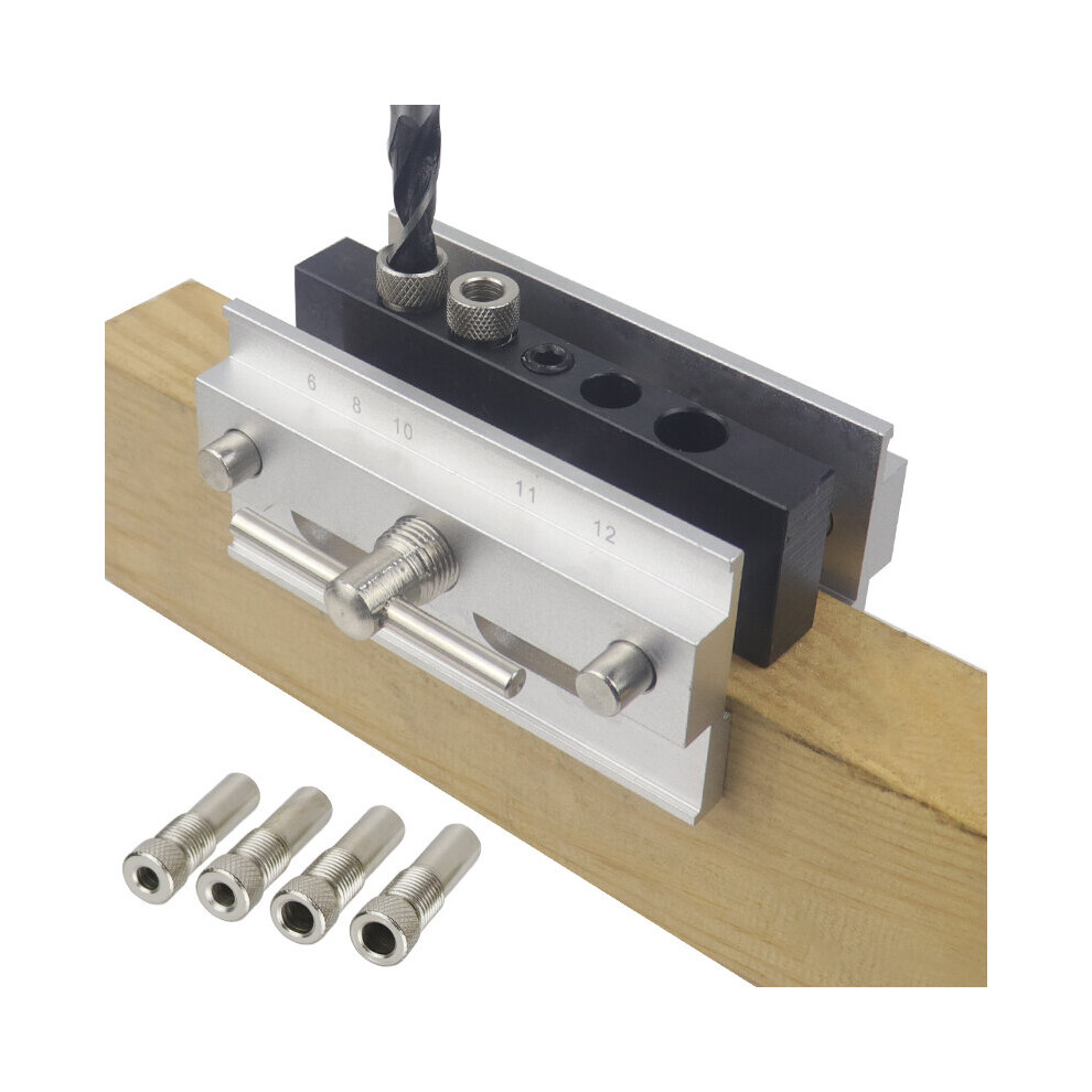Heavy-Duty Self-Centering Doweling Jig Kit Vertical Center Puncher Pocket Hole Jig Metric/Inch Drill Guide Woodworking Tools 5063131287967