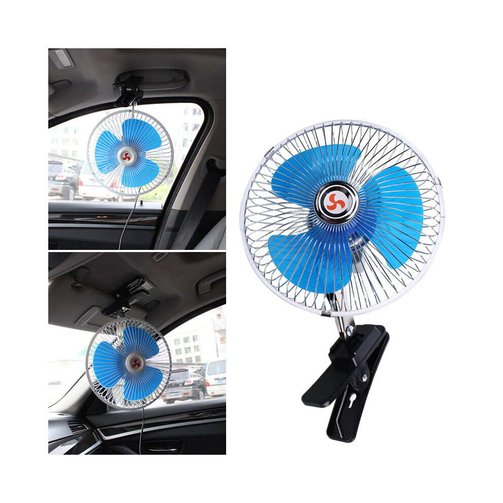 24V Mini Electric Auto Car Fan Low Noise Clip-On 25W Summer Cooling Fan Truck Vehicle Wind Air Cooler Conditioner Fans 5063131167016