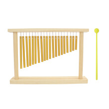 20-Tone Wind Chime Table Top Bar Chimes 20 Bars Single-row Musical Percussion Instrument With Wood Stand Stick