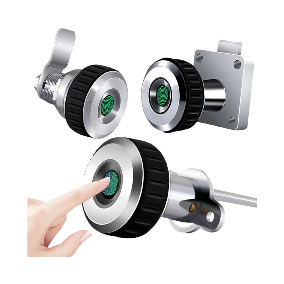 Zinc Alloy Smart Fingerprint Lock Drawer Lock Wardrobe Cabinet Lock Electronic Lock Office 20 Fingerprints Usb Charging 5063131307252