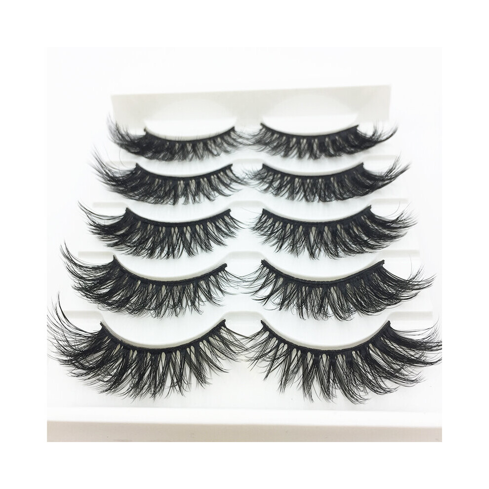 Wejoy Black 5/3 Pairs Natural False Eyelashes Messy Cross Thick Dramatic Fake Eye Lashes Eyelash Extension Mink Cilios Makeup Tools Hotting