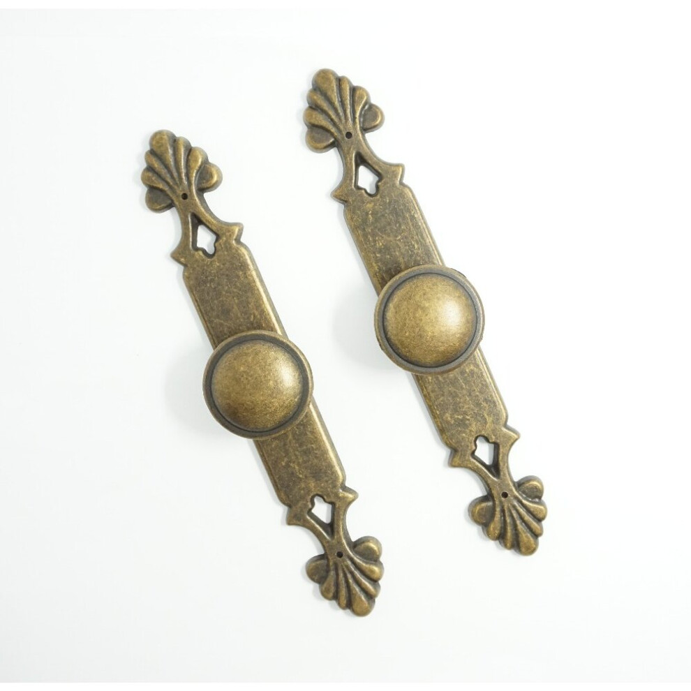 Antique Bronze Dresser Knobs Drawer Knob Pulls Handles Backplate / Kitchen Cabinet Door Knobs Handle Back Plate Rustic Plates 5063131236774