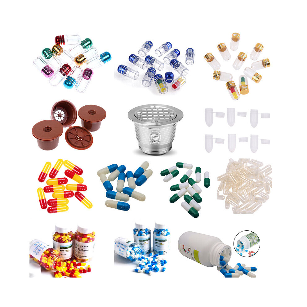 Wejoy 1/1000Pc Empty Gelatin Capsule Gelatin Capsule Empty Hard Gelatin Capsule Clear Kosher Gel For Medicine Pills Refill Storage Hot