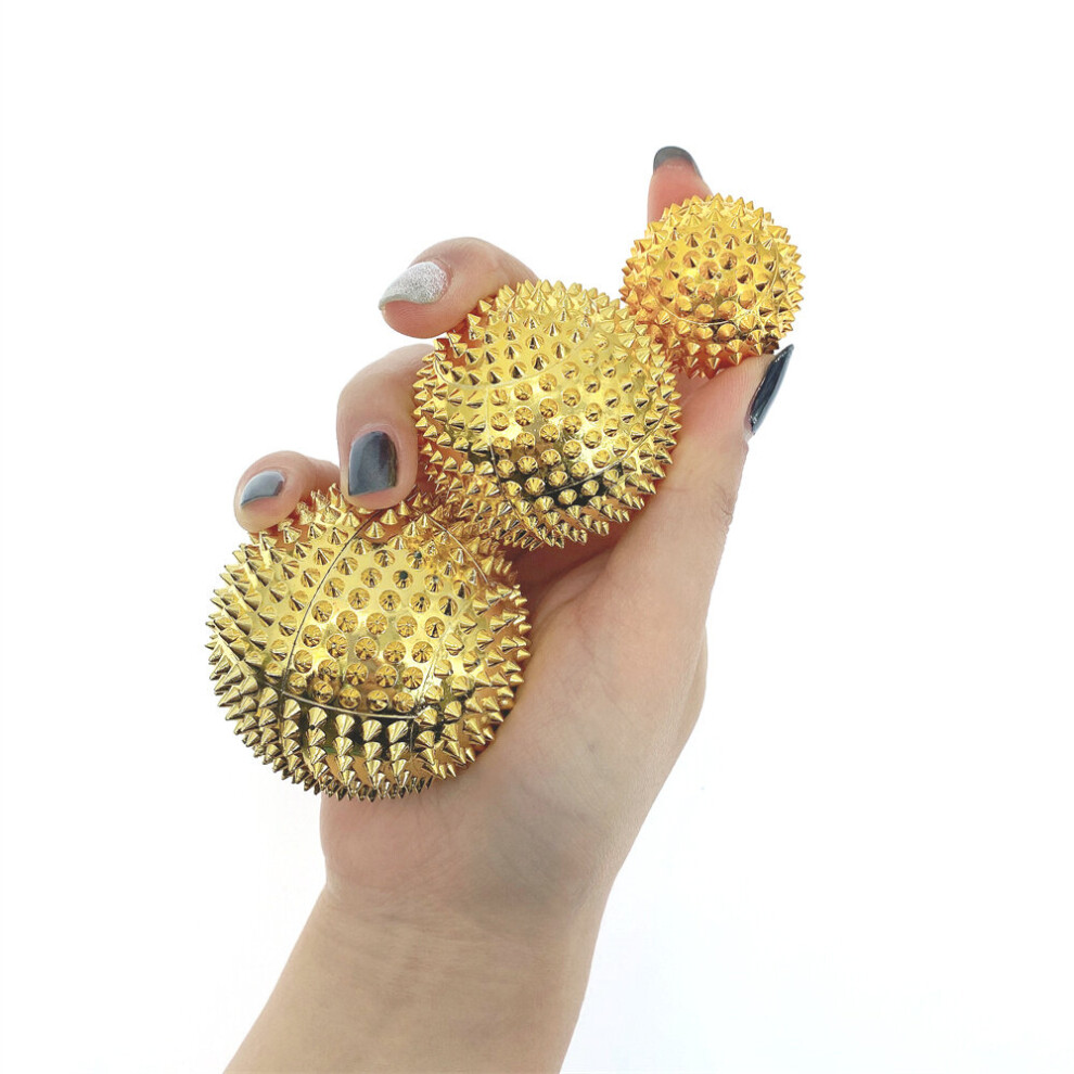 Wejoy 1Pair Yoga Fitness Ball Magnetic Therapy Massager Magnet Hand Acupuncture Ball Acupoint Needle Massage Men Women Pressure Relief