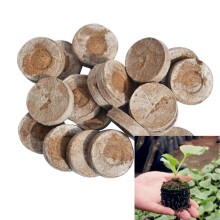100pcs Eco-friendly 30mm Peat Pellets Soil Block Seeds Starting Peat Pellet Degraded Helps to Avoid Root Shock