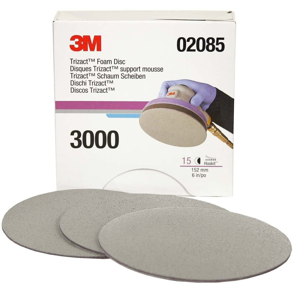 6 Inch 3M Trizact Hookit Foam Abrasive Disc Sanding Sponge Sandpaper 3000 Grit 5000 Grit 5063131284911