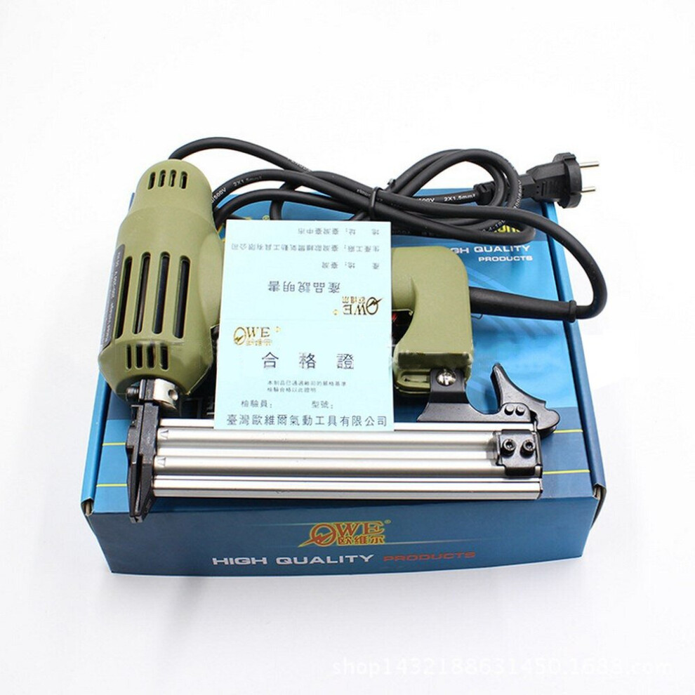 220V Electric Nail Gun Straight Nail Staple Gun Framing Tacker Stapler For Furniture 5/10/15/20/25/30Mm Nails Woodworking Tools 5063131288025