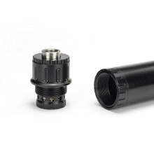 Full Stainless Steel 6.5''L Single Monocore Solvent Cleaning Tube Filter 1-3/16x24 9.5mm Hole 1/2x28 or 13.5x1LH Piston Booster