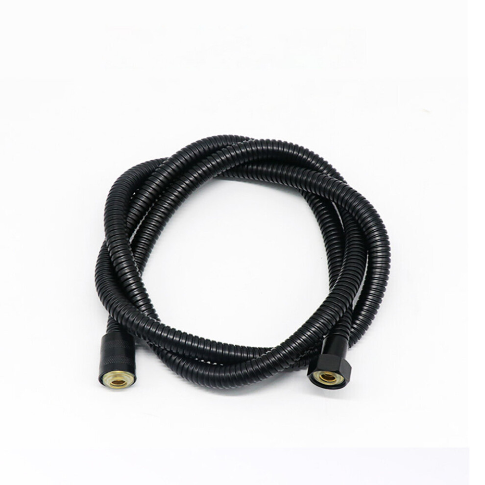 1.5/2.0M Double Lock Matt Balck Sus 304 Black Pipe Fittings Explosion- Proof Bathtube Bathroom Flexible Shower Hose 5063131251647