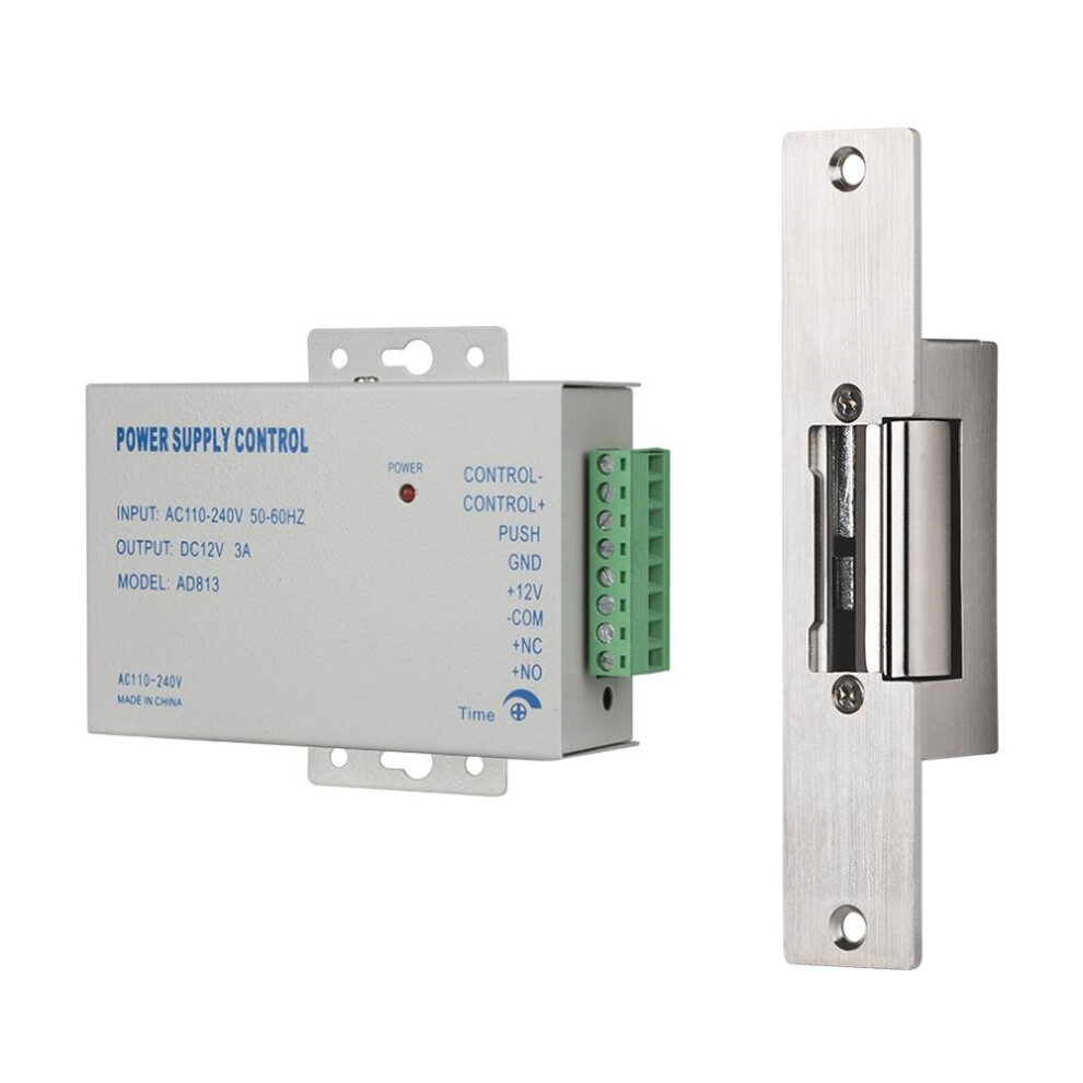 Tmezon Electric Strike Lock Narrow Type Electric Door Lock With Power Supply Control For Different Door Nc Mode Fail Safe Access 5063131204230