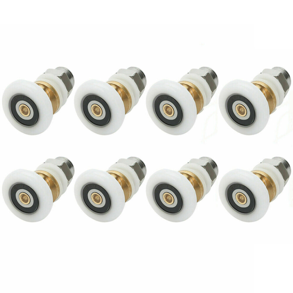 8Pcs 19/23/25/27Mm Diameter Shower Glass Sliding Door Hanging Wheel Roller Bathroom Sliding Cabinet Eccentric Pulleys 5063131265200