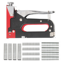 Staple Gun 3 in 1 Heavy Duty with Staple Remover and 600 Staples - 3 Way Tacker Hand Operated Steel Stapler Brad Nail