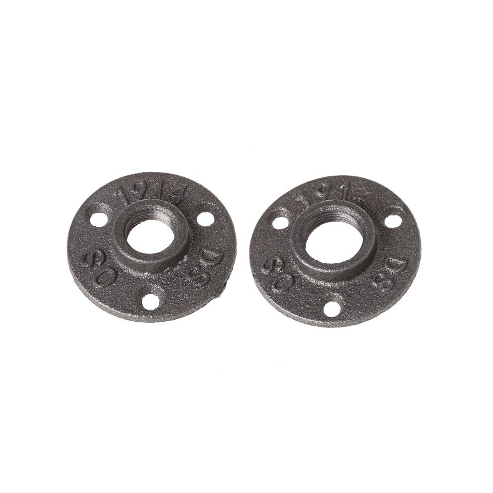 3/4" Malleable Threaded Floor Flange Iron Pipe Fittings Wall Mount Black 5063131261646