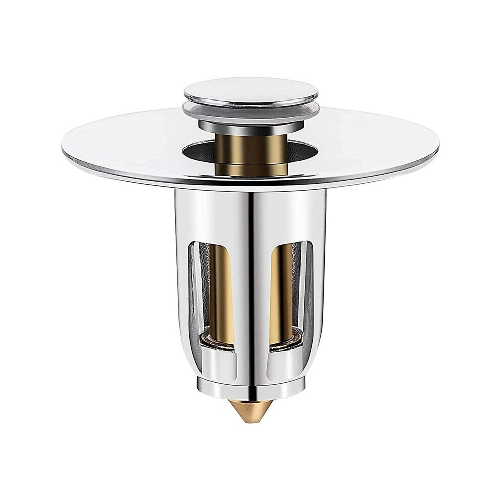 Hot Universal Bathroom Sink Stopper Upgraded -Up Stainless Steel Sink Drain Strainer Washbasin Bathtub Drain Filter 5063131300819