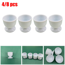 4/8pcs Egg Holder White Eggs Cup Stand Tool Caviar Cup Breakfast Egg Holder Banquet Eggs Supplies Kitchen Accessories