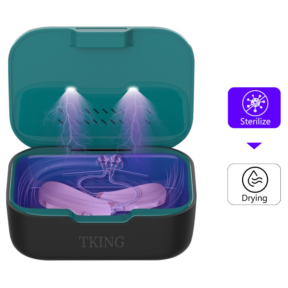 Wejoy Hearing Aids Dryer Dehumidifier Led Uv Drying Case Timing And 2 Temperature Mode Optional Hearing Aid Maintenance Care Accessory