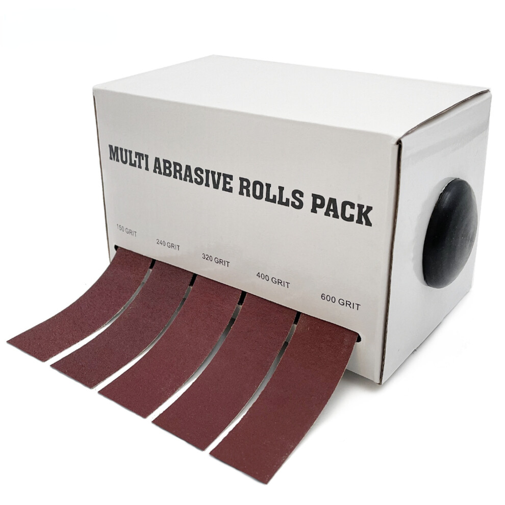 5 Roll Grits Sandpaper Dry Grinding Emery Sanding Belt Drawable Abrasive Paper Pack With Dispenser Drawable Emery Cloth Roll 5063131284751