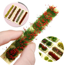 Grass Tufts Flower Cluster Landscape Static Scenery Model Sand Table Building Layout Wargame Miniature Garden Decor