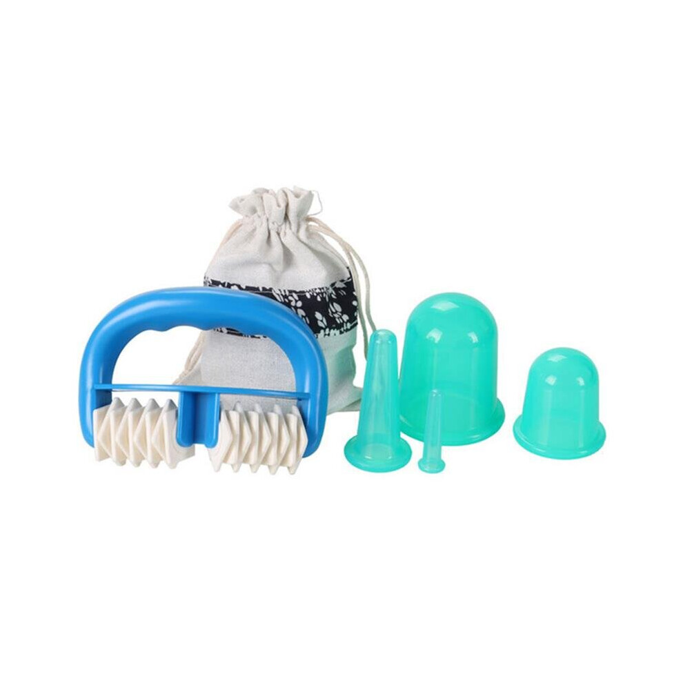 Wejoy 5Pcs/Set Silicone Anti Cellulite Cup Vacuum Massage Cups Body Pain Relief Massage Roller Manual Suction Cups Cupping Therapy Kit