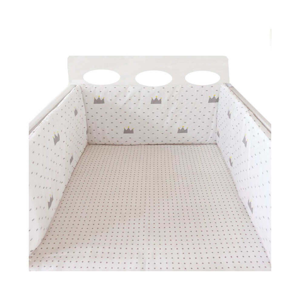 Baby Bed Bumper Pattern Baby Crib Protector Crotch To Cot Infant Cotton Cradle Guard Safe Protection For Baby (1Pcs Bumper Only) Light Wejoy