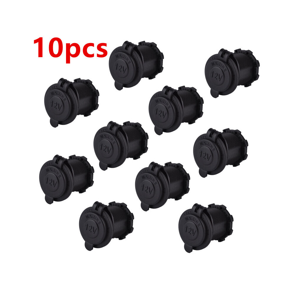 10Pcs 12V Car Cigarette Lighter Socket Auto Boat Motorcycle Tractor Power Outlet Socket Receptacle Car Accessories Waterproof 5063131272185