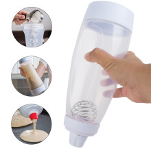 Shaker Crepes Pancake Batter Mixing Bottle Cupcake Waffles Pancake Batter Shaker Baking Dispenser Bottle Kitchen Pastry Tools