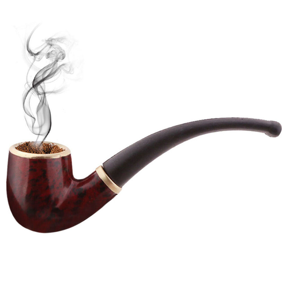 Wejoy Portable Tobacco Pipe Resin Bent Pipe Cigarette Filter Herb Grinder Handheld Mini Curved Smoke Pipe Beginner Smoking Accessories