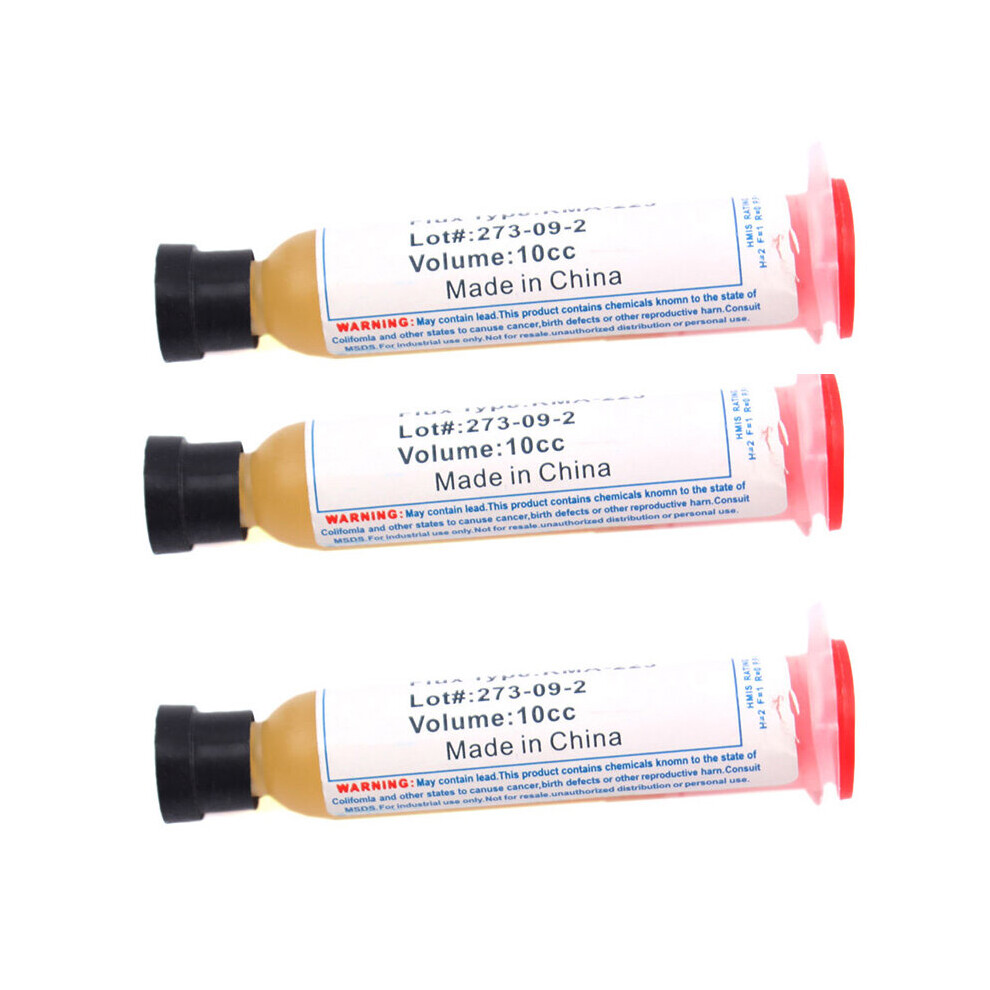 3Pcs/Lot Solder Soldering Paste 10Cc Flux Grease Rma-223 For Led Smd Pcb Bga Pga Repair 5063131241006