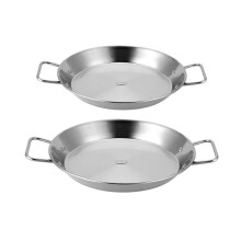 Promotion! Stainless Steel Non-Stick Paella Pan Spanish Seafood Frying Pot Wok Cheese Cooker Cooking Pan Kitchen Cookware