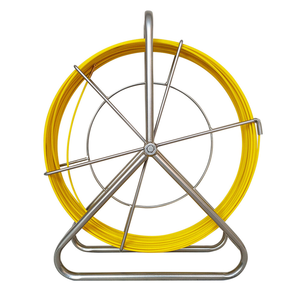 6Mm*150M Fiberglass Duct Rodder Fish Tape Continuous Reel Wire Cable Running Fiberglass Cable Puller 5063131278828