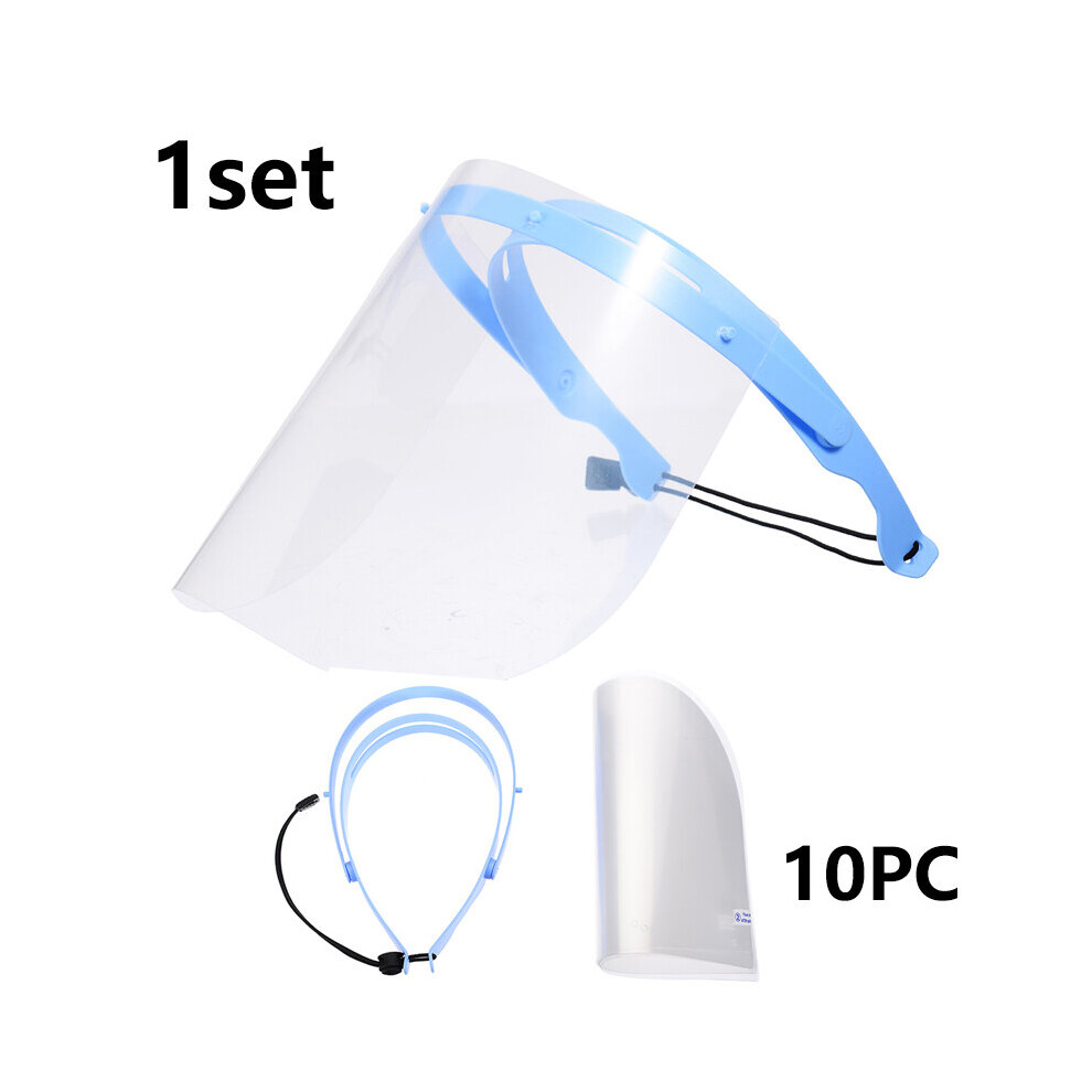 Dental Protective Face Shield 10/5Pcs Detachable Face Shield 1 Shelf Anti-Fog Dustproof Replacement Mask 5063131237269
