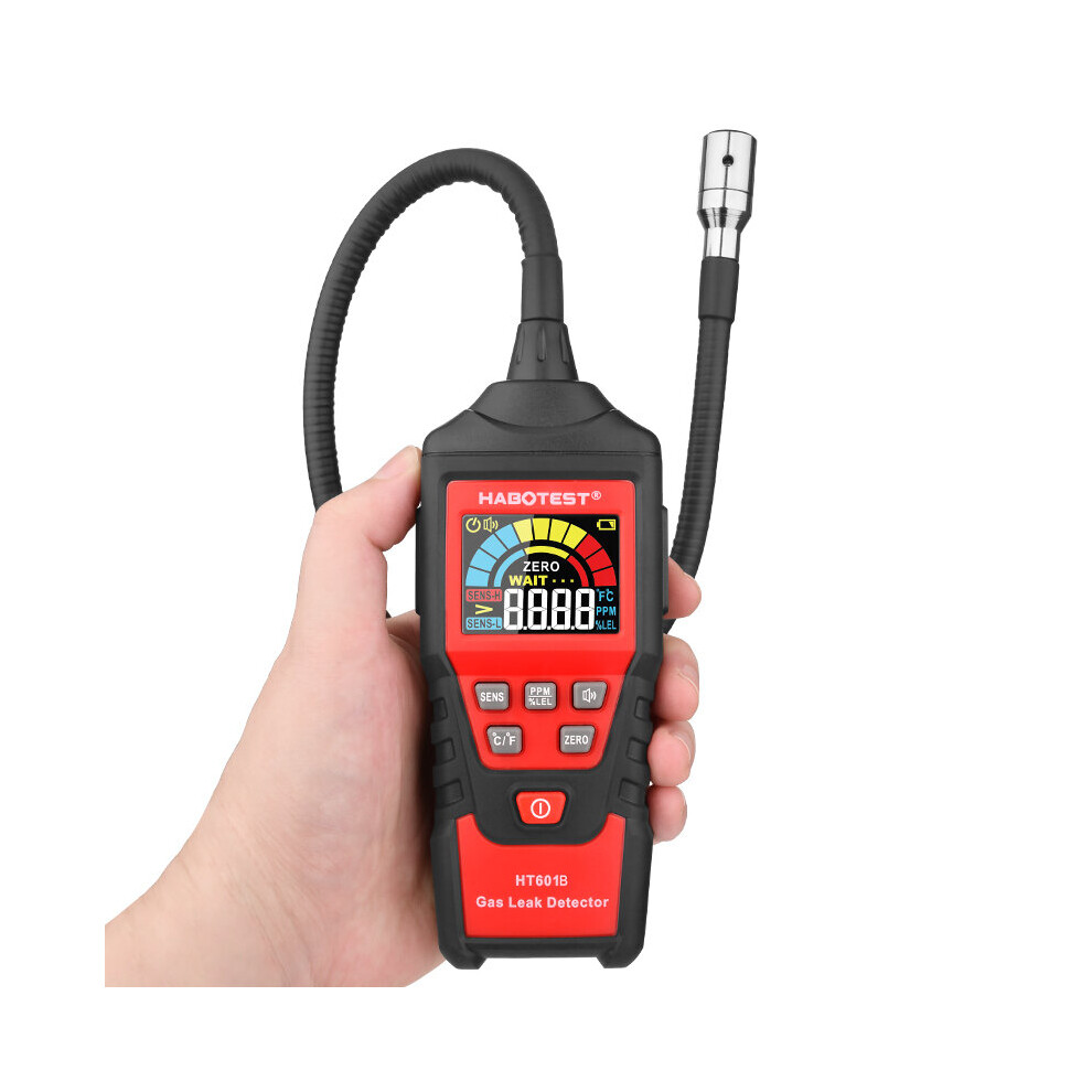 Ht601b Gas Leak Detector Analyzer Combustible Flammable Gas Finder Natural Ethanol Methane Tester Lcd Color Display 9999 Ppm 5063131998931