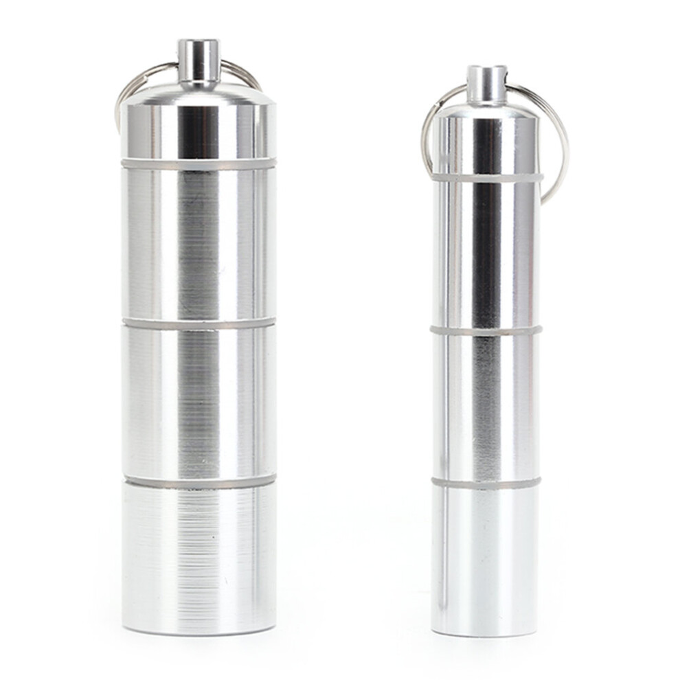 Wejoy 1Pcs Waterproof Aluminum Drug Pill Cases Bottle Holder Container For Medicines Pillbox Worldwide Keychain Pill Box