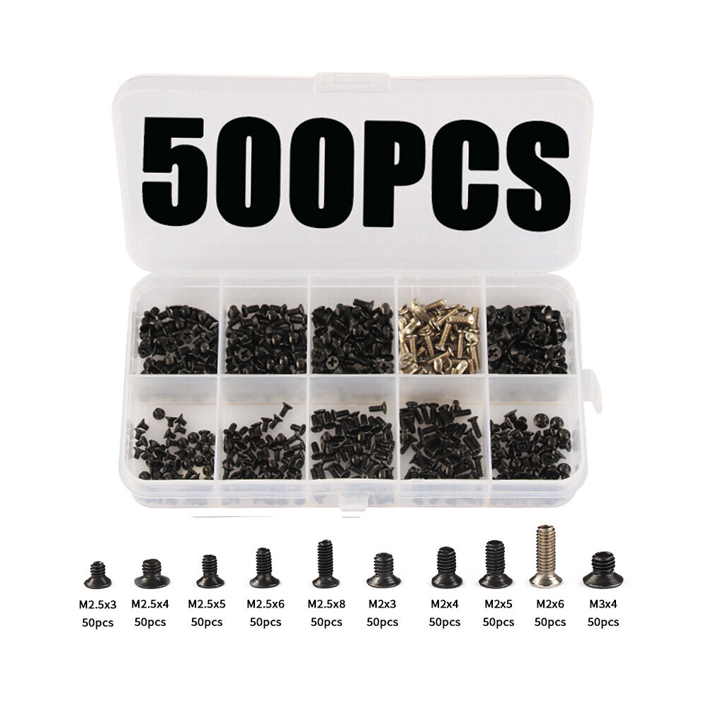 500Pcs M2/M2.5/M3 Screw Laptop Notebook Computer Screw Assortment Kit Using For Ibm For Hp For Dell Hardware Parts 5063131265477