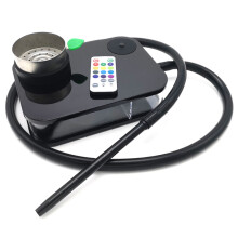 Square Book Portable Hookah Set Small Travel Acrylic Shisha With LED Light Stainels Steel Charcoal Holder Accessories