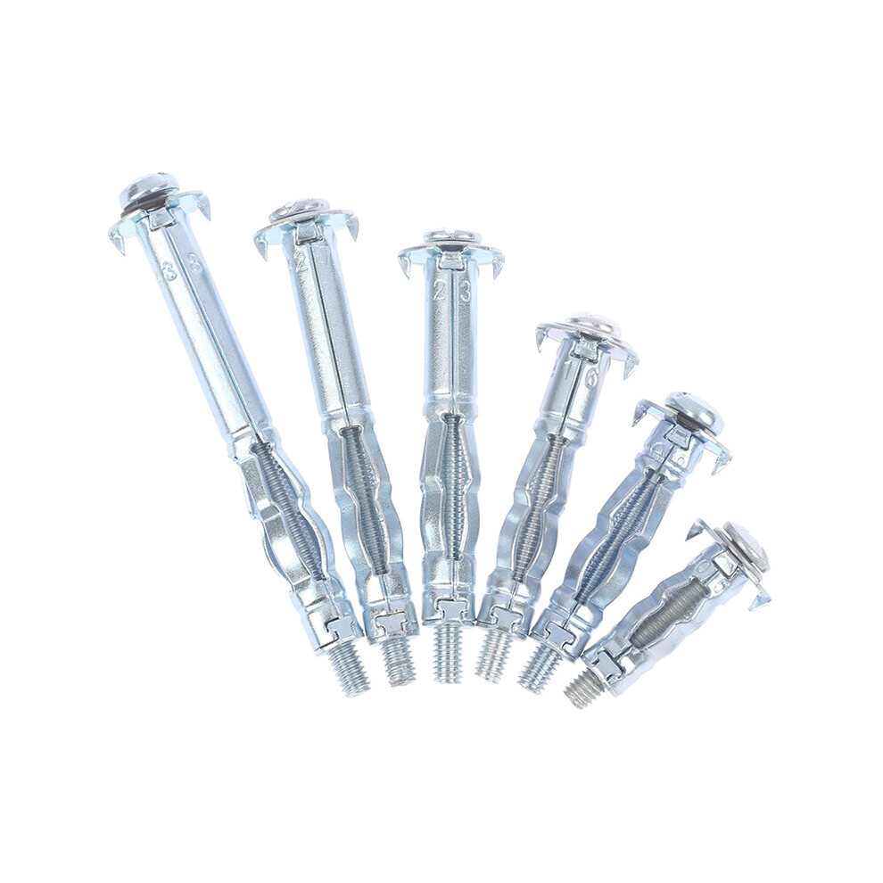 10Pcs M4 Hollow Wall Metal Anchor Kit Plasterboard Drywall Cavity Plug Dowel For Ceiling Expansion Screws Gypsum Board Holes 5063131265538
