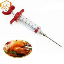 Plastic Meat Marinade Injector Kitchen Accessories BBQ 30ml Chicken Sauce Syringe with Stainless Steel Needle Kitchen Tools