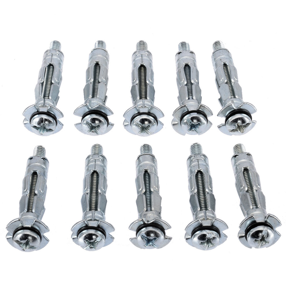 10Pcs M4 X 32 Hollow Wall Anchors Metal/Cavity/Plasterboard Plug/Fixing Screw Cavity Anchor Bolts Cavity Fixing 5063131265606