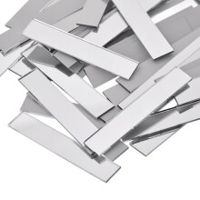 50PCS/pack Rectangle Glass Mirror Mosaic Tiles Stickers DIY Home Bathroom Wall Decoration Supplies Materials