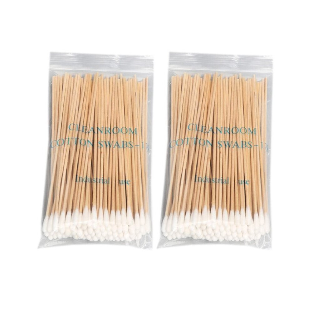 Wejoy 100Pcs 6 Inch Long Wooden Handle Cotton Swabs Single-Head Cleaning Sterile Sticks Applicator For Wound Clean Makeup
