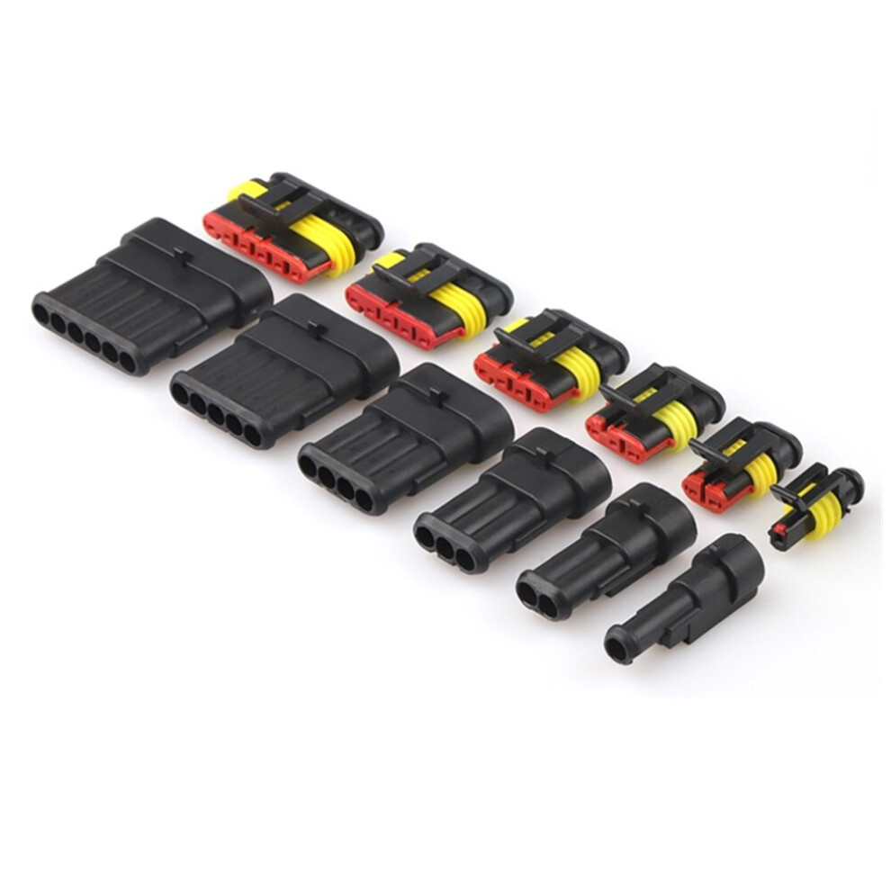 1/5/10Sets 1P 2P 3P 4P 5P 6Pins Way Amp 1.5 Super Seal Waterproof Electrical Automotive Wire Connector Plug For Car Motorcycle 5063131272369
