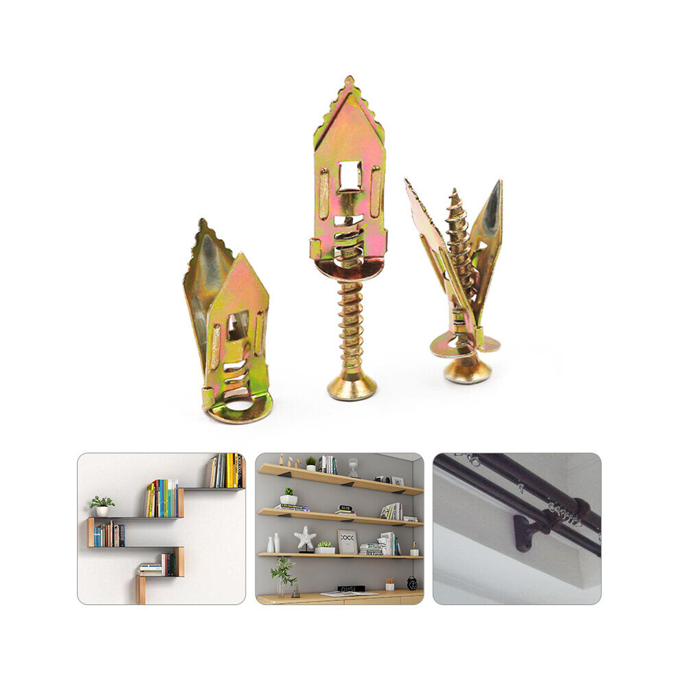 10Pcs/Lot Screws Manganese Steel Home Self Drilling Drywall Anchor Kit Toggle Gypsum Board Expansion Nails Hollow Wall Expansion 5063131265576