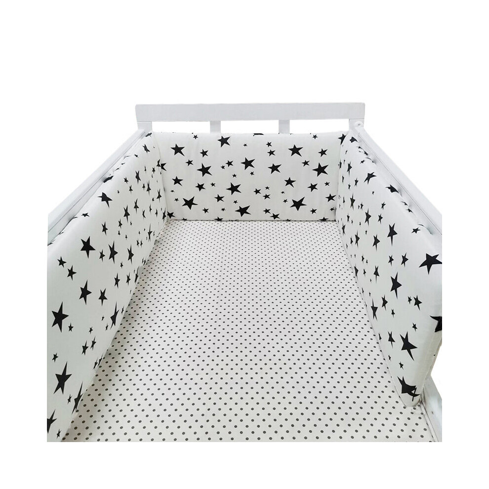 Baby Crib Bumper For Newborns Soft Cotton Bed Bumper Detachable Zipper Baby Room Decoration Infant Cot Protector 1Pcs Unisex Wejoy