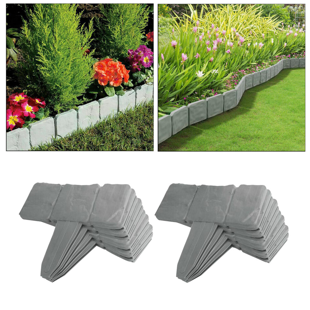 10Pcs Lawn Plant Garden Border Flower Bed Edging Fence Stone Trim Grass Edging Diy Walkways Palisade 5063131244502