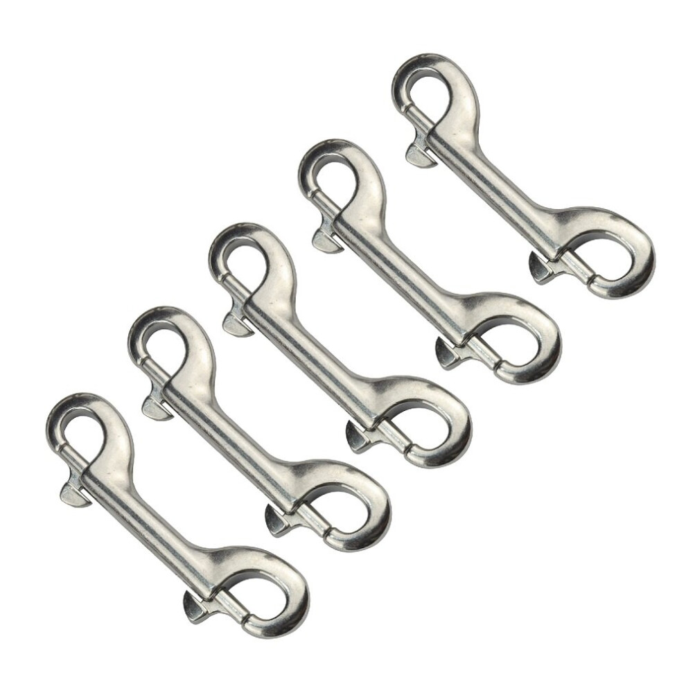5Pcs Stainless Steel 316 Sucha Diving Double End Bolt Snap Hook Clips 90Mm 100Mm 115Mm Boat Hardware Double Ended Bolt Snap 5063131252057