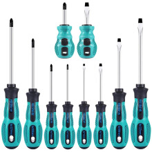 10pcs Screwdriver Set Phillips Slotted PP Handle Screw Driver Electrician Repairing Multipurpose Hand Tools Screwdrivers