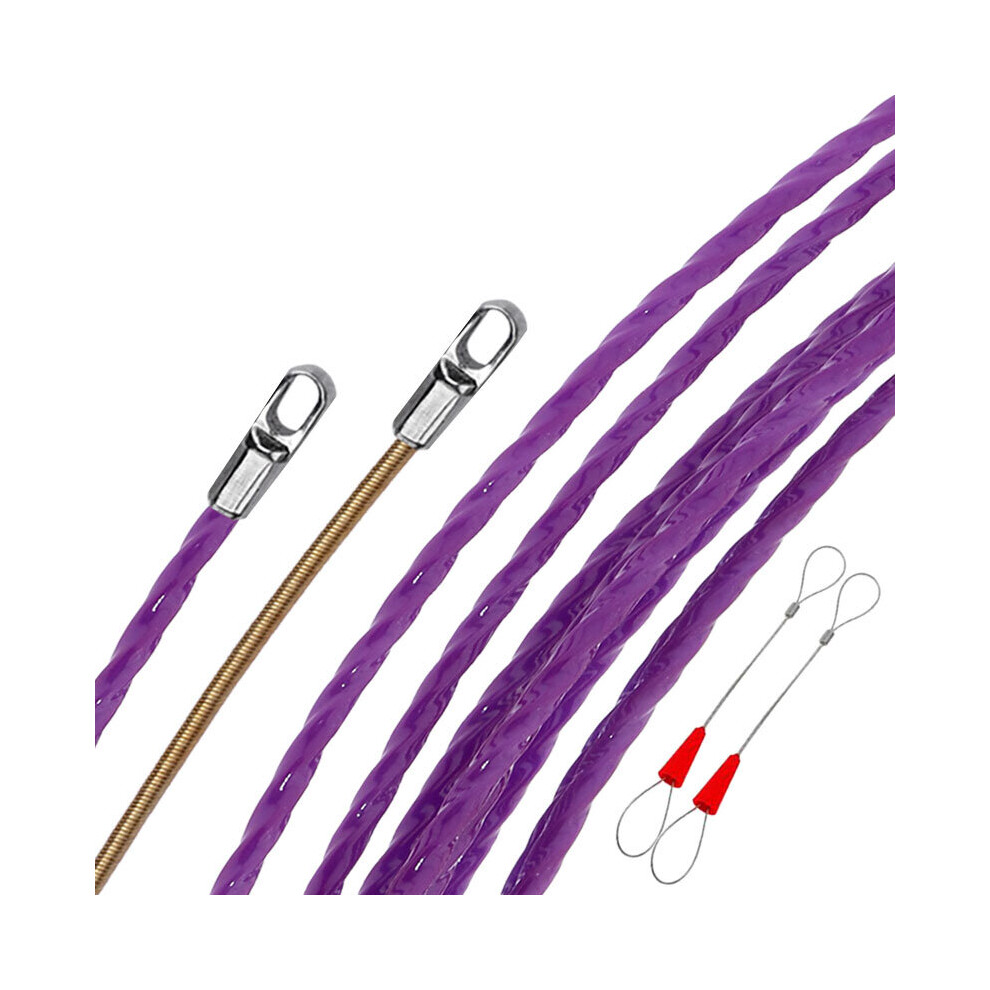 4Mm Cable Puller Purple Fish Tape 5M 10M 15M 20M 25M 30M Wire Conduit Telecom Push Reel Electrician Hand Tools Wire Pulling 5063131278927