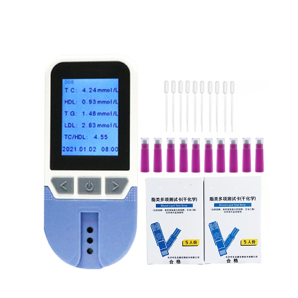 Wejoy 4 In 1 Lipid Profile Meter Total Cholesterol Tc Triglyceride Tg High Low Density Lipoprotein Hdl Test Analyzer System Monitor