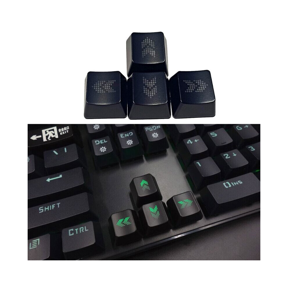 4Pcs Only Keycap,Diy Abs Direction Keycaps Backlit Translucent Keycap 4 Keys For Mechanical Keyboard Installation Oem Profile 5063131255690